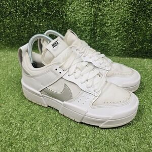 Nike Dunk Low Disrupt White Athletic Sneakers DJ6226-100 Womens Size‎ 7